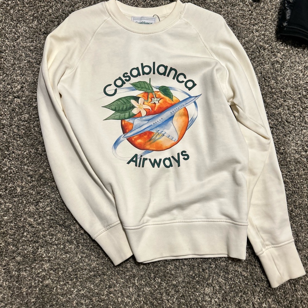 Casablanca Cream Graphic Sweatshirt